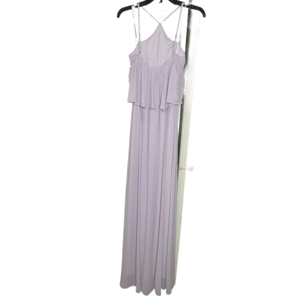 Show Me Your Mumu Rebecca Ruffle sleeve Maxi Dress lilac light purple XS NWT - Picture 6 of 9
